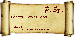 Percsy Szvetlana névjegykártya
